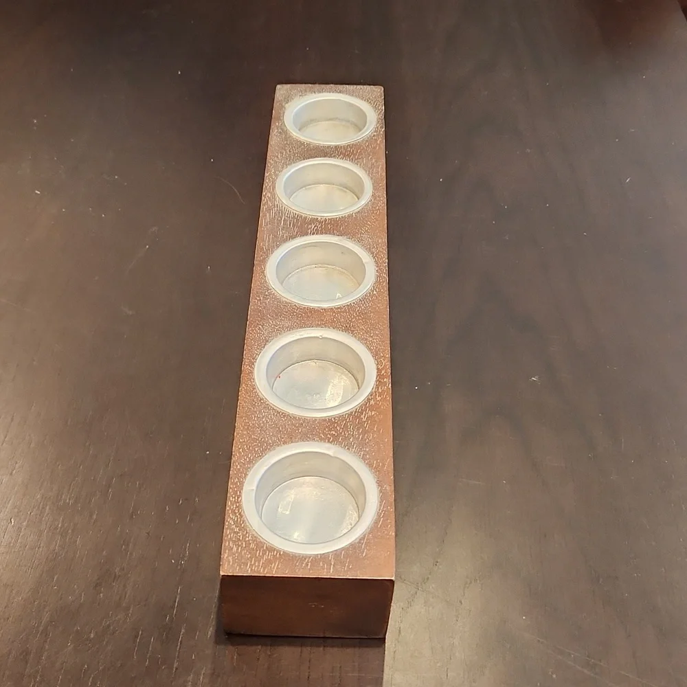 WEST ELM 5 slot candle holder